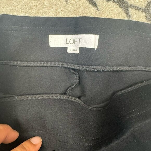 Loft Black slack stretchy pants women's‎ small with pockets - Picture 4 of 8